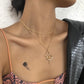 N8966 Retro Exaggerated Jewelry Zodiac Snake Temperament Double Necklace Glass Diamond Micro-Inlaid Geometric Necklace Female