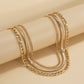 Jewelry Punk Geometric Metal Chain Necklace Retro Simple Clavicle Necklace Set Female