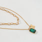 N9858 Net Red Small Fresh Necklace Contrasting Color Rhinestone Butterfly Element Necklace Street Shot Daily Simple Necklace