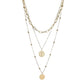 Fashion Round Alloy Queen Head Necklace Simple Multi-Layer Clavicle Chain Necklace Accessories