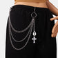 Jewelry geometric multi-layer chain hollow cross pants chain ins hip-hop with skirt waist chain