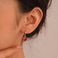 Retro Drip Oil Heart Earrings Female Fashion Simple Sweet Color Peach Heart Earrings Earrings Versatile Earrings