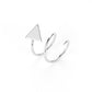 Silver Star Love Rotating Earrings Simple Personality Sexy Temperament Design Sense Earrings Female Internet Celebrity Earrings