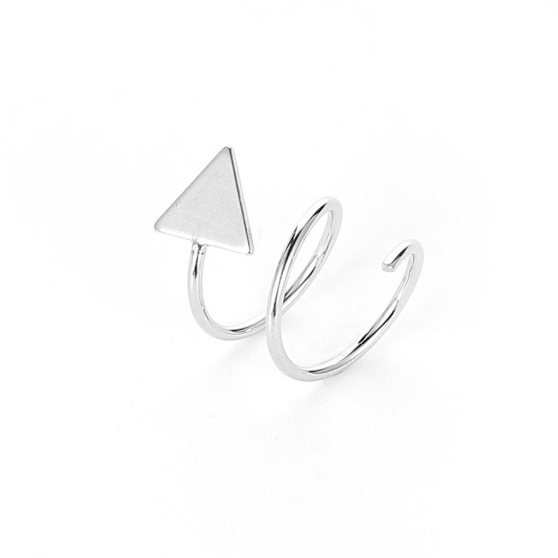 Silver Star Love Rotating Earrings Simple Personality Sexy Temperament Design Sense Earrings Female Internet Celebrity Earrings