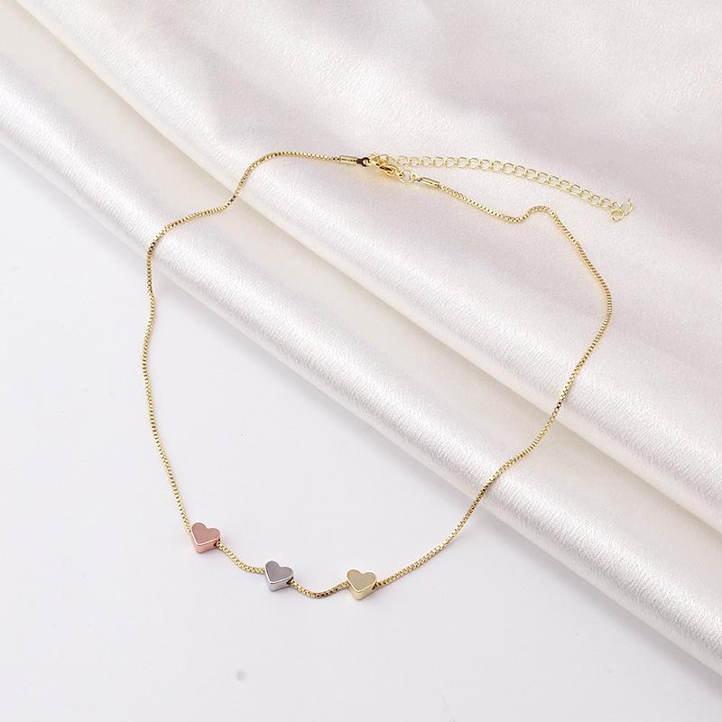 Simple Pendant Necklace Love Necklace Women's Advanced Sense Design Sense Light Luxury Niche Clavicle Chain Feminine Necklace