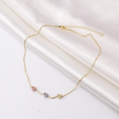 Simple Pendant Necklace Love Necklace Women's Advanced Sense Design Sense Light Luxury Niche Clavicle Chain Feminine Necklace