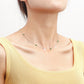 Jewelry Simple Necklace Green Crystal Star Crescent Pendant Necklace Female Light Luxury Niche