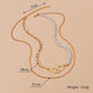 Fashion Alloy Handcuffs Asymmetrical Multilayer Necklace Simple Imitation Pearl Necklace Accessories