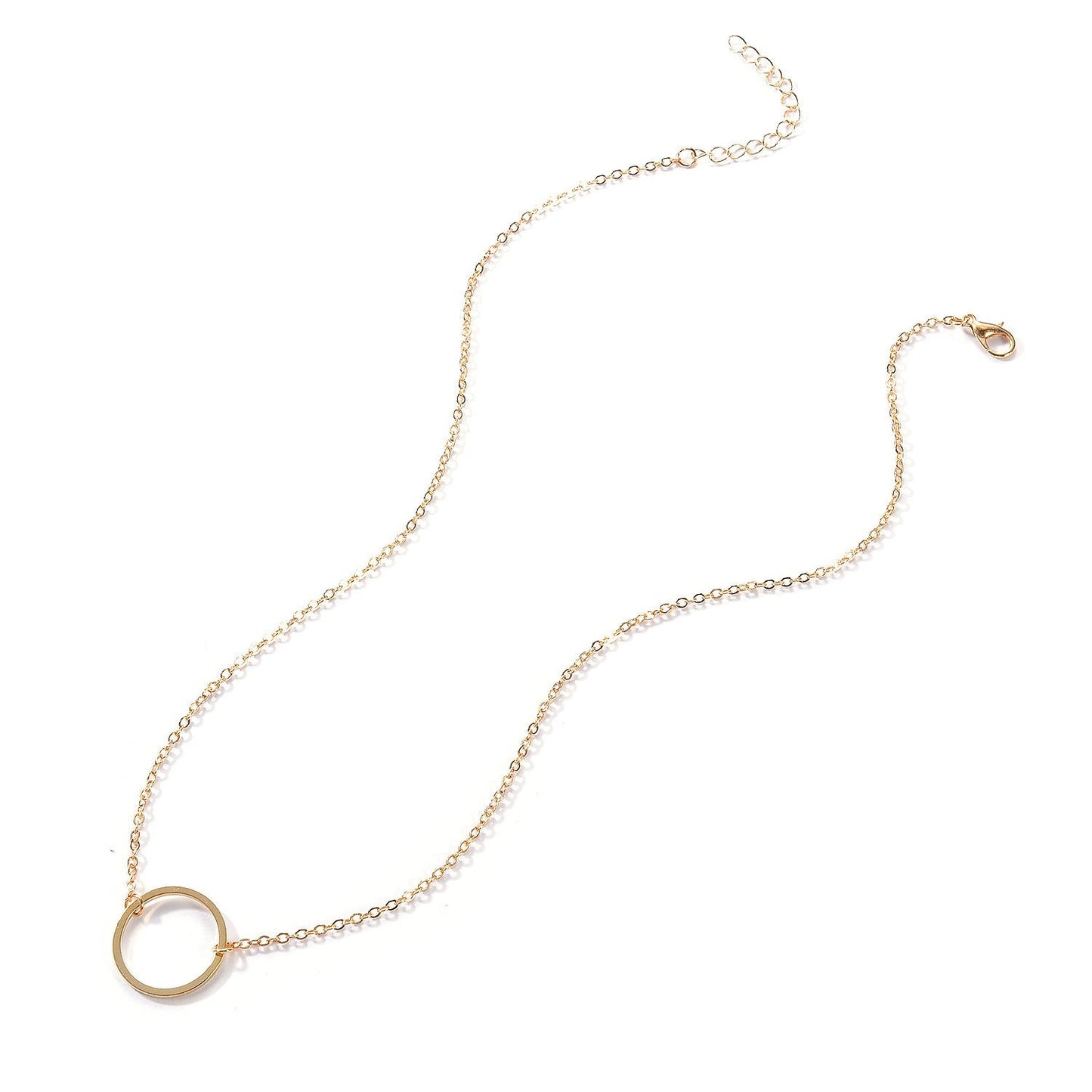 Simple temperament temperament circle collarbone necklace female short necklace necklace