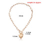 Jewelry chain can be opened peach heart pendant necklace ladies fashion simple temperament heart-shaped necklace