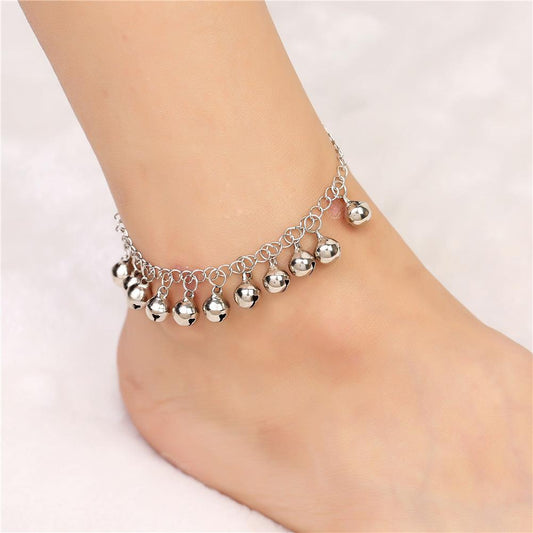 Fashion Girls Bell Anklet Ethnic Simple Small Fresh Ringing Bell Foot Decoration Bell Anklet