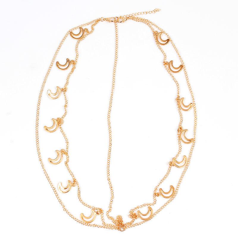 Hair Jewelry Moon Star Multilayer Chain Metal Head Chain Hair Accessories Women's Head Chain