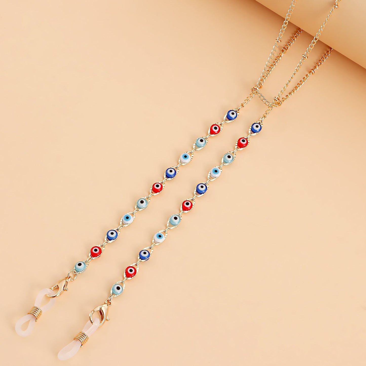 Jewelry Glasses Chain Mask Hanging Chain Fashion Crystal Devil Eyes Sunglasses Chain