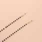 Ornament Protein Bead Glasses Chain Versatile Black and White Bead Glasses Accessories Women