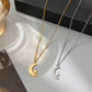 Moon Star Clavicle Chain Women's Simple Temperament Star Moon Pendant Stainless Steel Necklace