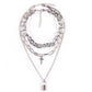 Exaggerated silver cross padlock alloy pendant multi-layer set chain hip-hop dark necklace