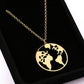 19 Necklace Hot Style World Map Necklace Female Pendant Accessories Silver Necklace Sweater Chain