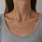 Trendy simple cold water wave chain necklace personality wave pattern sparkling flash niche lady clavicle chain
