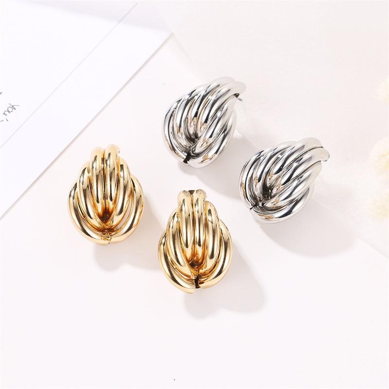 Exaggerated metal winding earrings punk street style earrings sub-personal earrings