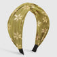 F594 Fabric Simple Retro Contrast Color Cross Knotted Headband Wide Side Sweet Going Out Non-slip Elegant Hairband Female