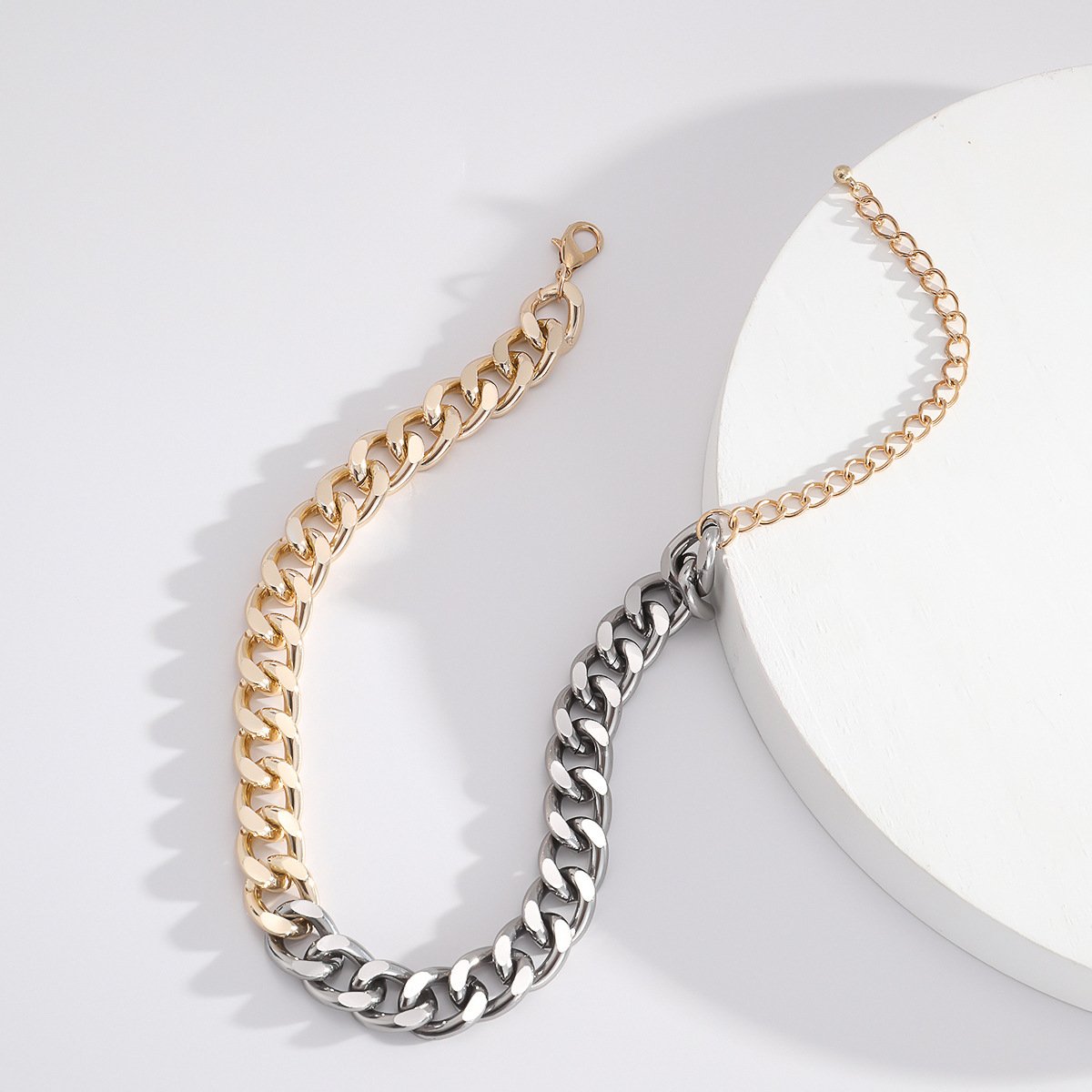 Creative Visual Jewelry Personality Street Shooting Mix and Match Color Necklace Women's Simple Chain Necklace