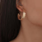 Trendy personality irregular metal hammered texture C-shaped earrings fashion cold simple retro earrings