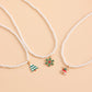 Jewelry Fashion Pearl Chain Drip Oil Snowflake Bell Christmas Tree Accessories Necklace Female Christmas Sweater Chain