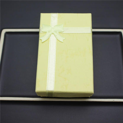 Heaven and Earth Cover Packaging Box Bowknot Decoration Jewelry Box Rectangular Necklace Ring Jewelry Box