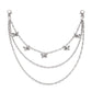 Jewelry Trend Versatile Butterfly Pendant Three-layer Pants Chain Matching JK Jeans Fashion Body Chain