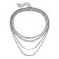 Hip-hop trendy cool street shot metal snake bone chain men's necklace set fashion geometric collarbone necklace