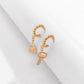 Jewelry simple metal C-shaped twist earrings retro alloy lock key pendant earrings