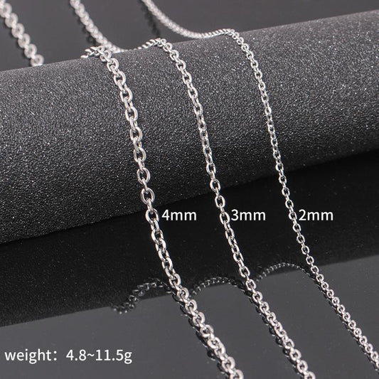 Fashion Stainless Steel Cross Chain Necklace Hipster Simple Fashion Titanium Steel Jewelry