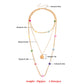 Jewelry pastoral multi-layer colorful zircon diamond eye pendant necklace female light luxury trend necklace