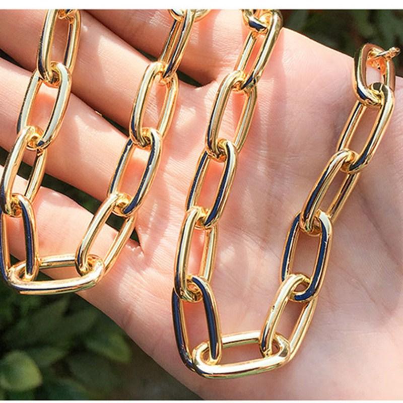 Jewelry Simple Metal Buckle Chain Short Clavicle Chain Fashion Multilayer Punk Necklace