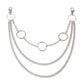Trendy personality hip-hop metal ring waist chain fashion punk cool handsome multi-layer clothes chain waist decoration