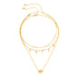 Jewelry simple and versatile metal ot buckle necklace female niche trend rhinestone pendant clavicle necklace