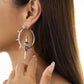 Jewelry Fashion Street Shooting Geometric Circle Rivet Earrings Retro Trend Gem Sword Shape Earrings Female