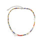 Jewelry Creative Contrasting Color Rice Bead Beaded Necklace Women's Simple Geometric Imitation Pearl Single Layer Necklace