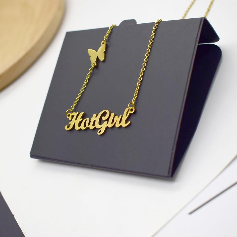 HotGirl Necklace Hot Girl Sexy Girl Clavicle Chain Creative Alphabet Necklace