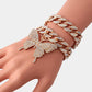 Exaggerated fashion personality tide diamond-encrusted butterfly bracelet jewelry versatile ins temperament design jewelry