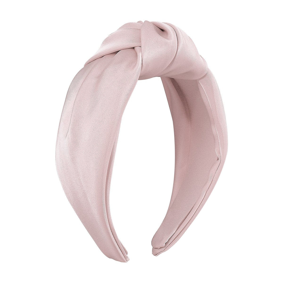 F4269 Internet celebrity fabric knotted sweet headband pure color wide-brimmed girl heart to reduce age and go out to press hair headband