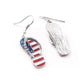American Flag Diamond Small Slipper Earrings Women's Fashion Personality Drip Oil Alloy Small Earrings