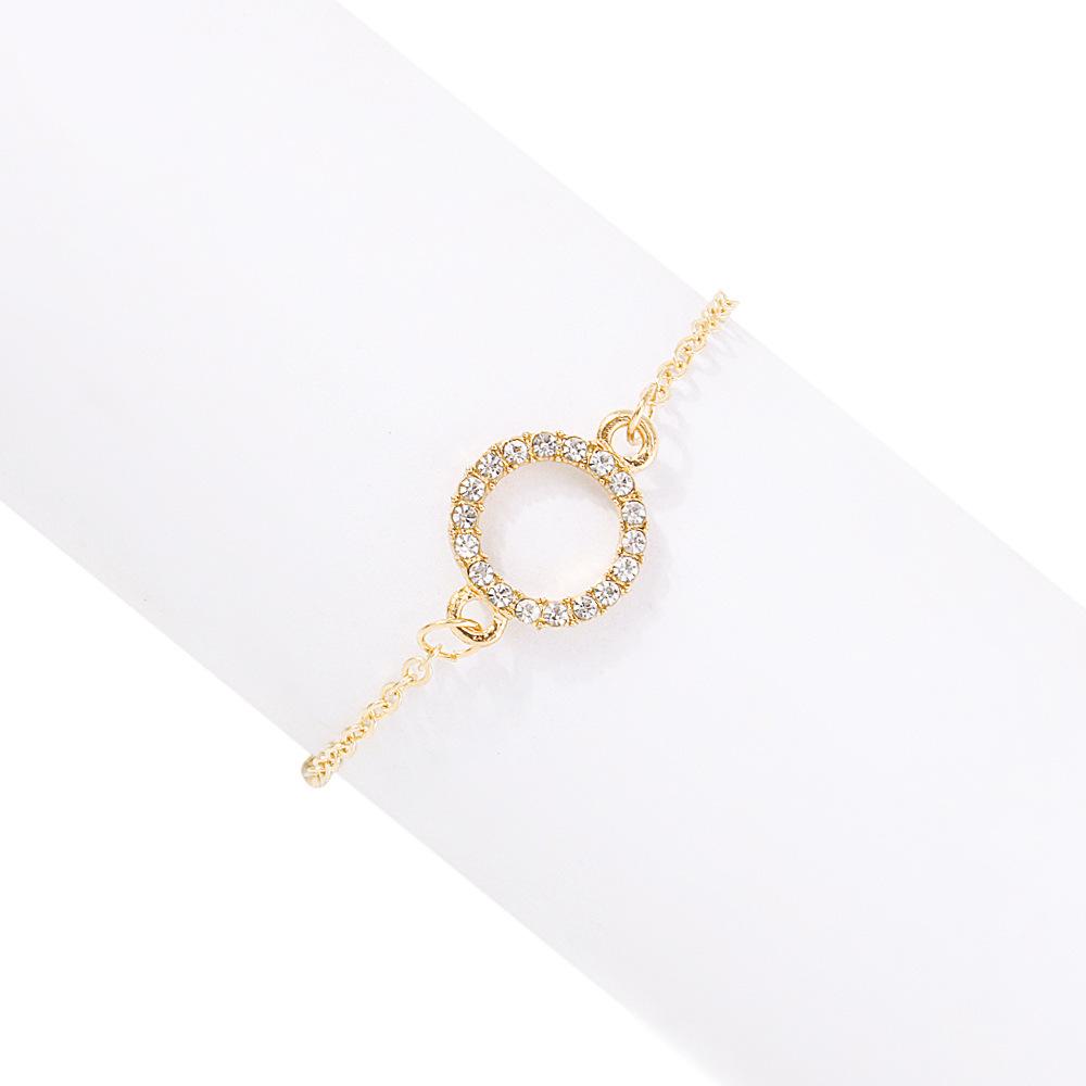 B1237 Simple Literary and Artistic Bracelet Female Circle Diamond Geometric Retro Jewelry Fashion Jewelry