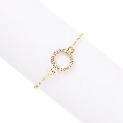 B1237 Simple Literary and Artistic Bracelet Female Circle Diamond Geometric Retro Jewelry Fashion Jewelry