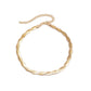 Cold flat snake bone chain necklace female hip-hop simple woven soft snake bone chain collarbone chain necklace