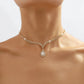 N1874 Exquisite Claw Chain Drop Diamond Necklace Light Luxury Romantic Retro Elegant Geometric Temperament Clavicle Chain