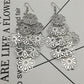 Hollow-out daisy multi-layer metal long earrings versatile earrings