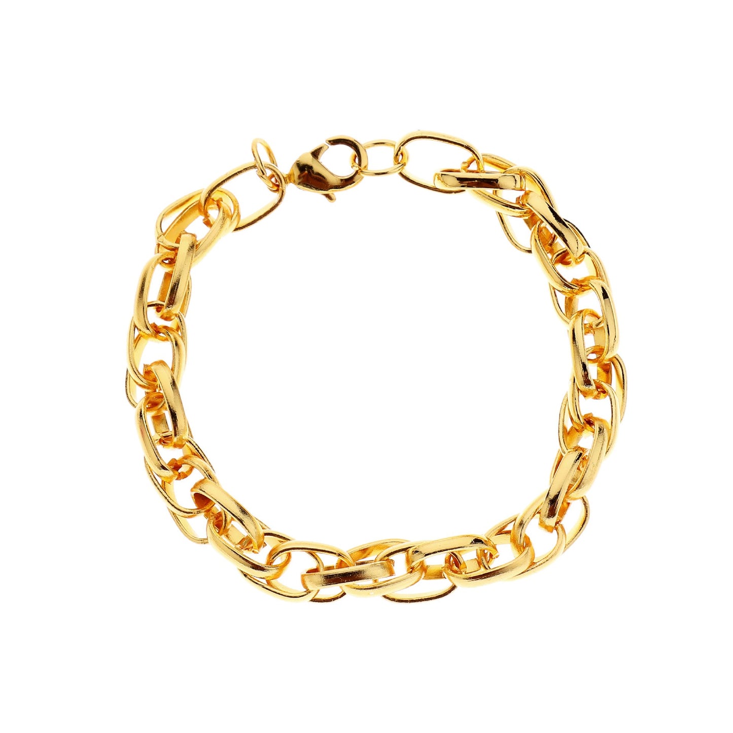 Jewelry Hot Face Fashion Simple 1.8 Semicircle Twist Bracelet Double Buckle Copper Bracelet