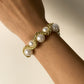 Metal winding twist chain pearl necklace women's retro temperament geometric single-layer necklace necklace