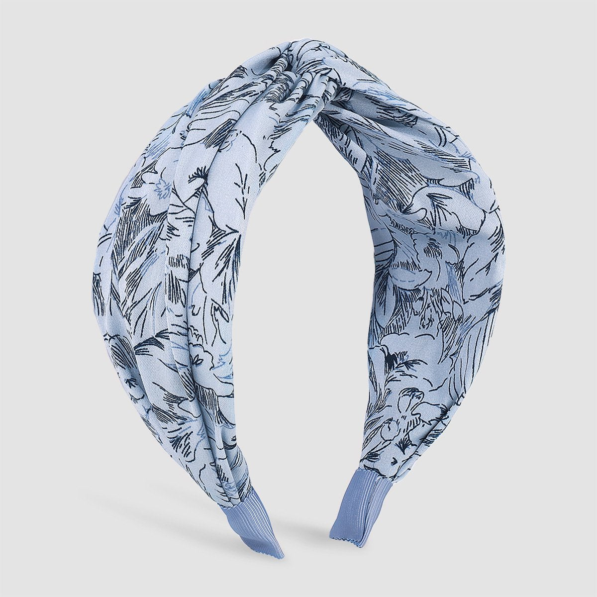 F475 Retro literary and artistic geometric headband elegant printed fabric wide-brimmed headband going out to wash face hair accessories